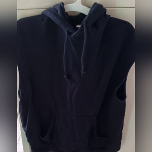 H&M Black Sleeveless Hoodie